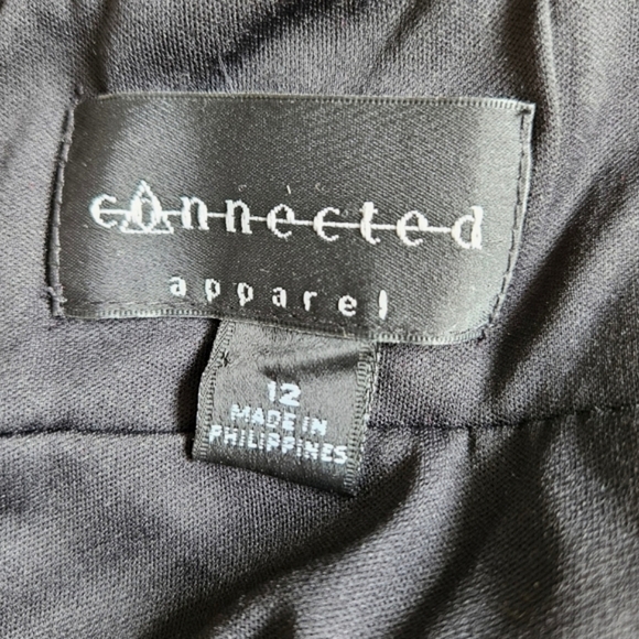 Connected Apparel strapless black chiffon midi dress ties around neck Size 12 - Picture 12 of 16